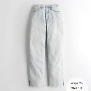 5L hollister curvy ultra high rise dad jeans